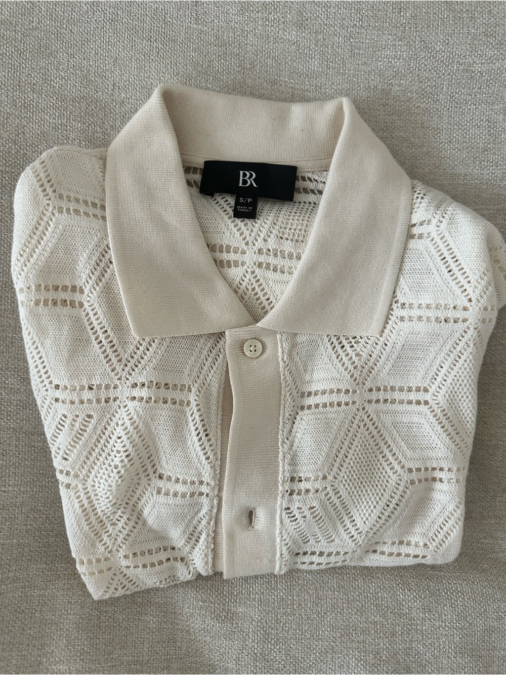 Banana Republic Mesh Cardigan in Cream